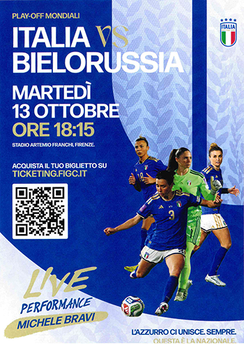 Italia Bielorussia 13 ottobre 2026 FIRENZE